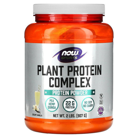 NOW Foods, Sport, kompleks białek roślinnych, kremowa wanilia, 907 g