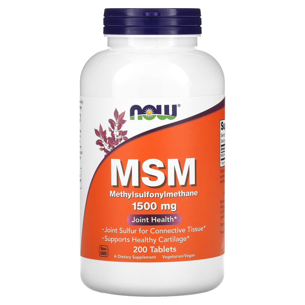NOW Foods, MSM, 1500 mg, 200 tabletek
