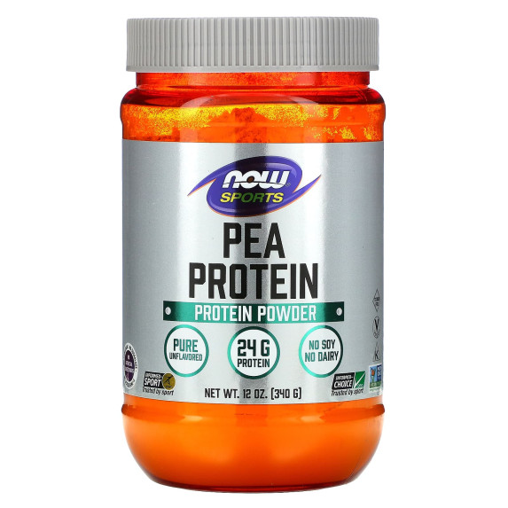 NOW Foods, Sports, Białko grochu, czyste, niearomatyzowane, 340 g