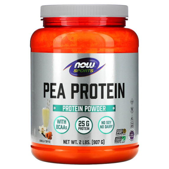 NOW Foods, Sport, białko grochu, waniliowo-toffi, 907 g