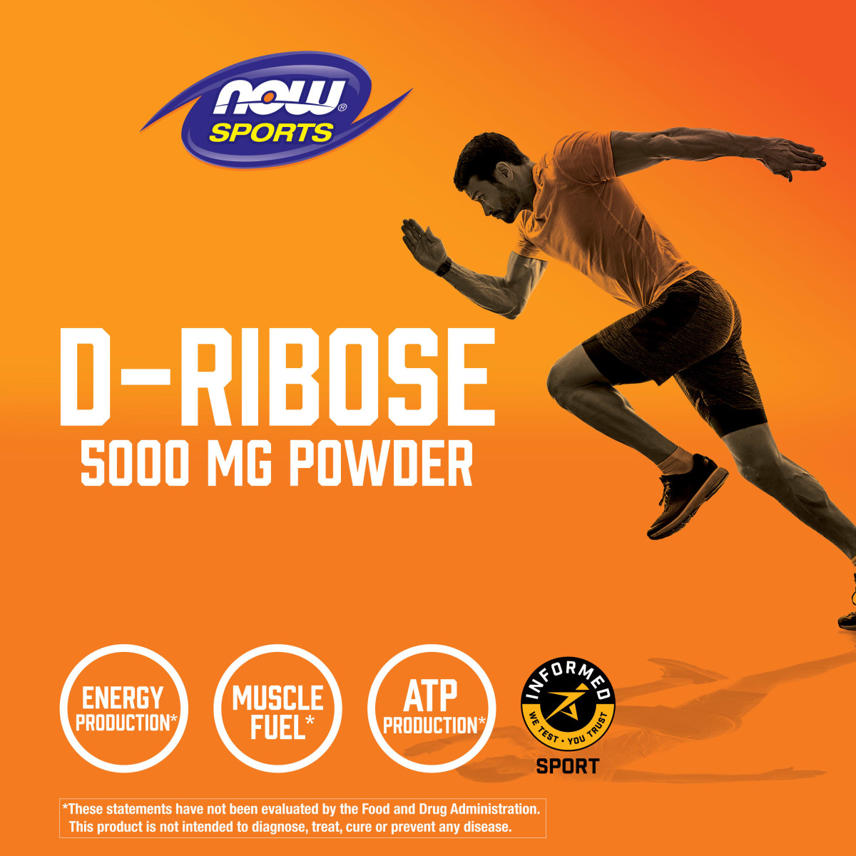 NOW Foods, Dla sportowców, D-ryboza w proszku, 454 g