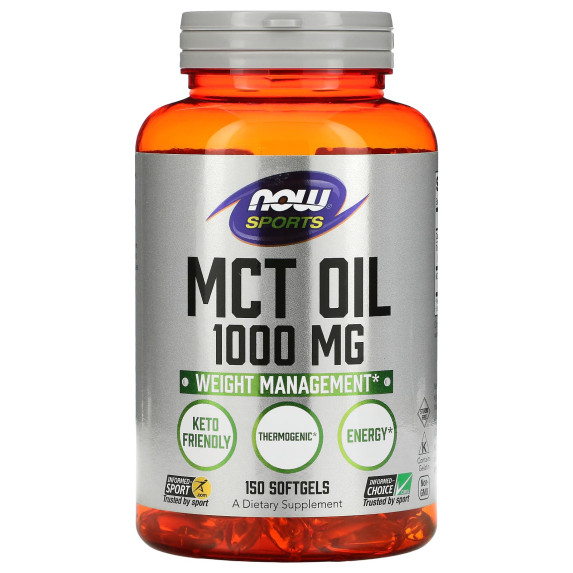 NOW Foods, Sport, olej MCT, 1000 mg, 150 kapsułek miękkich
