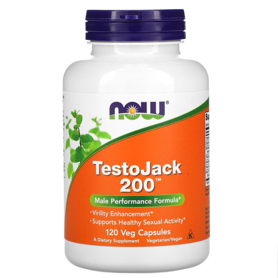 NOW Foods, TestoJack 200, 120 kapsułek roślinnych