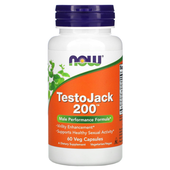 NOW Foods, TestoJack 200, 60 kapsułek roślinnych