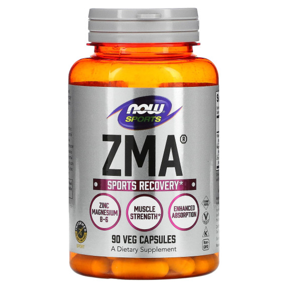 NOW Foods, Sports, ZMA, Sports Recovery, 90 kapsułek roślinnych