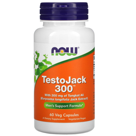 NOW Foods, TestoJack 300, 300 mg, 60 kapsułek roślinnych