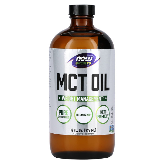 NOW Foods, Sport, olej MCT, niearomatyzowany, 473 ml