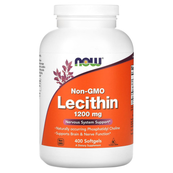 NOW Foods, Lecytyna bez GMO, 1200 mg, 400 kapsułek miękkich