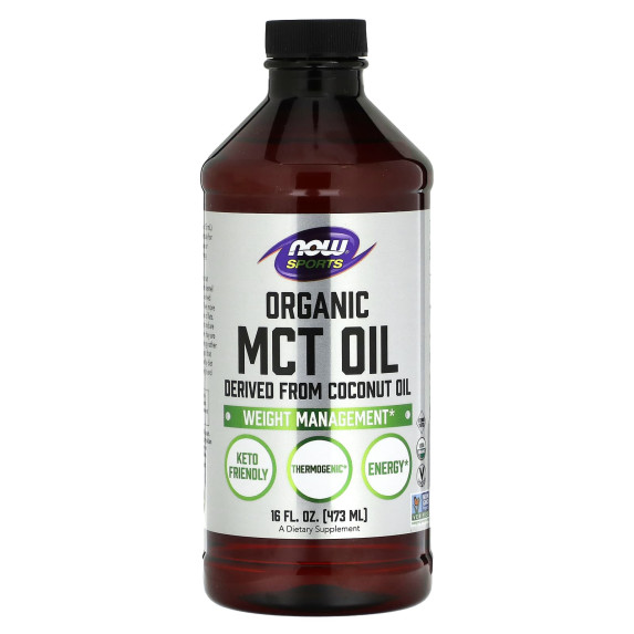 NOW Foods, Sports, organiczny olej MCT, 14 g, 473 ml
