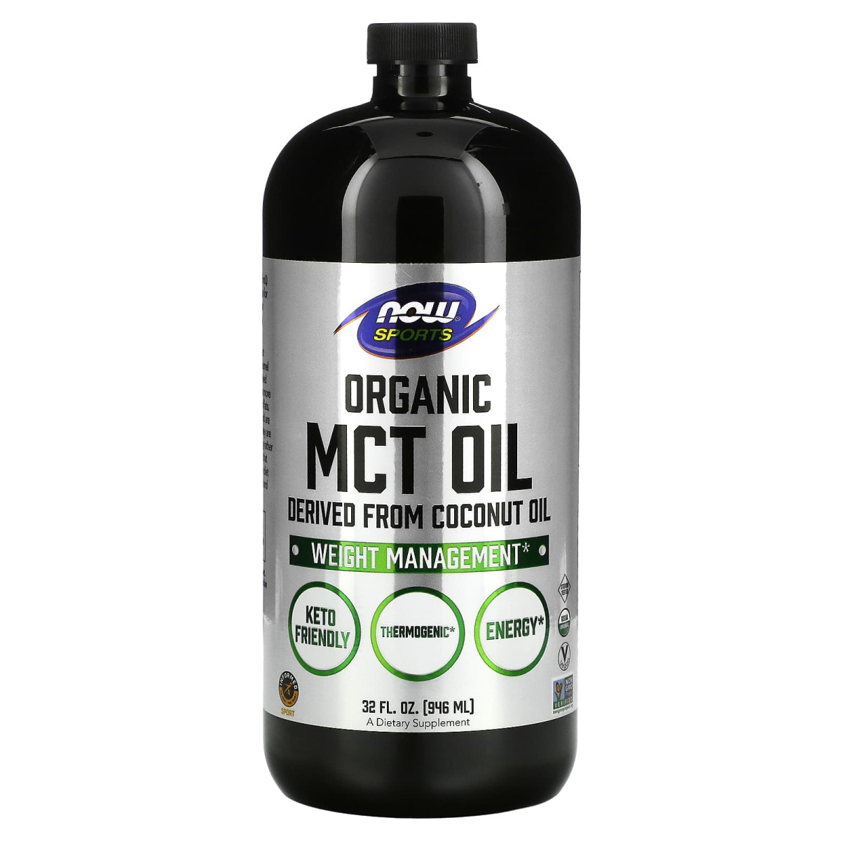 NOW Foods, Sports, organiczny olej MCT, 14 g, 946 ml