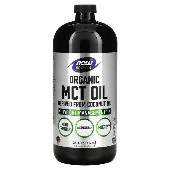 NOW Foods, Sports, organiczny olej MCT, 14 g, 946 ml