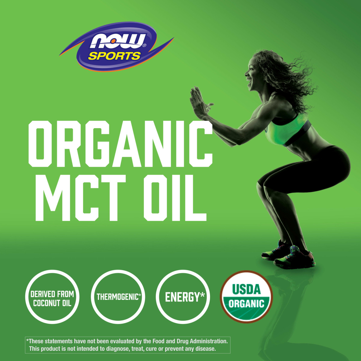 NOW Foods, Sports, organiczny olej MCT, 14 g, 946 ml