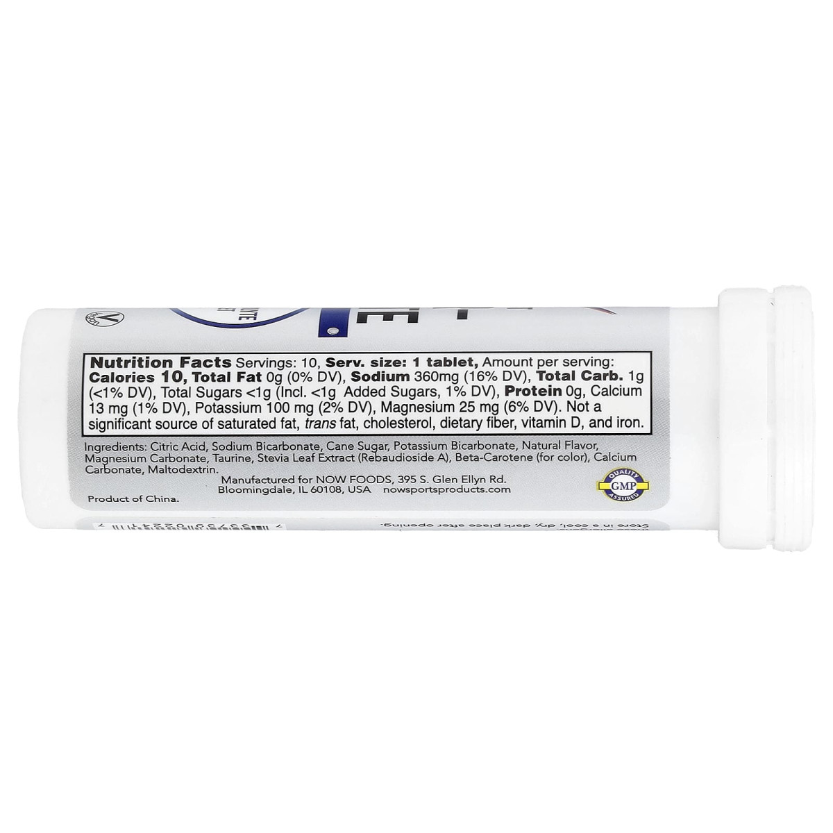 NOW Foods, Sports, Effer-Hydrate, cytrynowo-limonkowy, 10 tabletek, 51 g