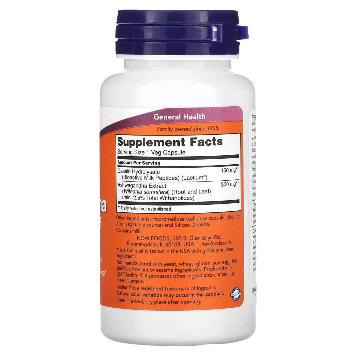 NOW Foods, Ashwagandha Stress Relief, 60 kapsułek roślinnych