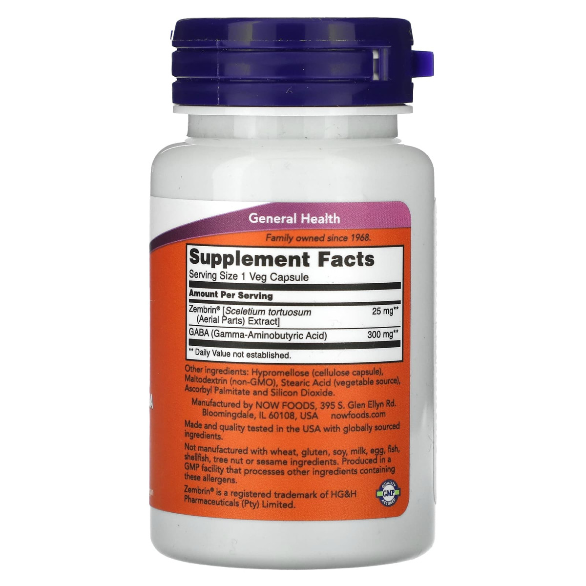 NOW Foods, Calm & Focus With Zembrin & GABA, 60 kapsułek roślinnych
