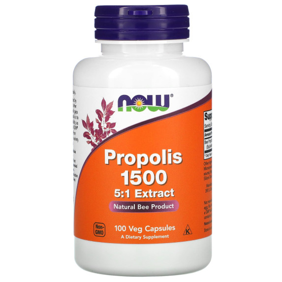 NOW Foods, Propolis 1500, 300 mg, 100 kapsułek roślinnych