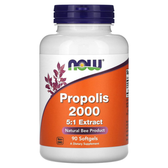 NOW Foods, Propolis 2000, ekstrakt 5:1, 400 mg, 90 kapsułek miękkich