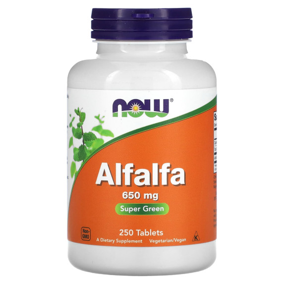 NOW Foods, Lucerna, 650 mg, 250 tabletek