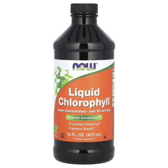 NOW Foods, Płynny chlorofil, naturalna mięta, 473 ml