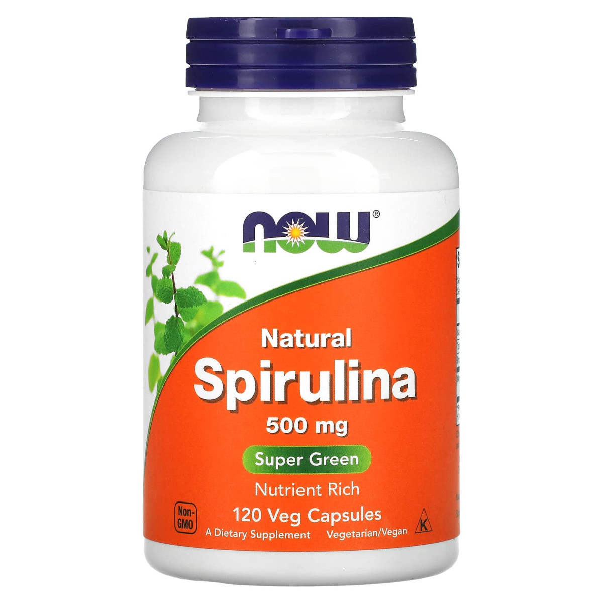 NOW Foods, Naturalna spirulina, 500 mg, 120 kapsułek roślinnych