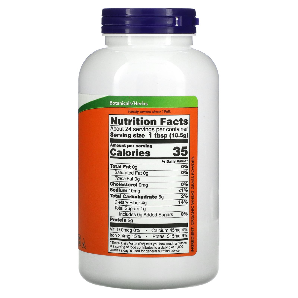 NOW Foods, Certyfikowana organiczna trawa pszeniczna, czysty proszek, 255 g
