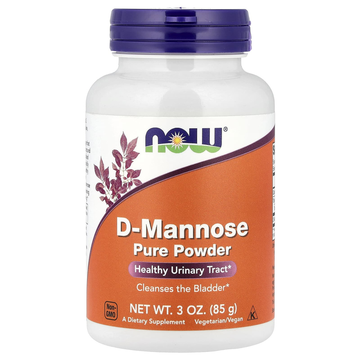 NOW Foods, Certyfikowany organiczny czysty proszek d-mannozy, 85 g
