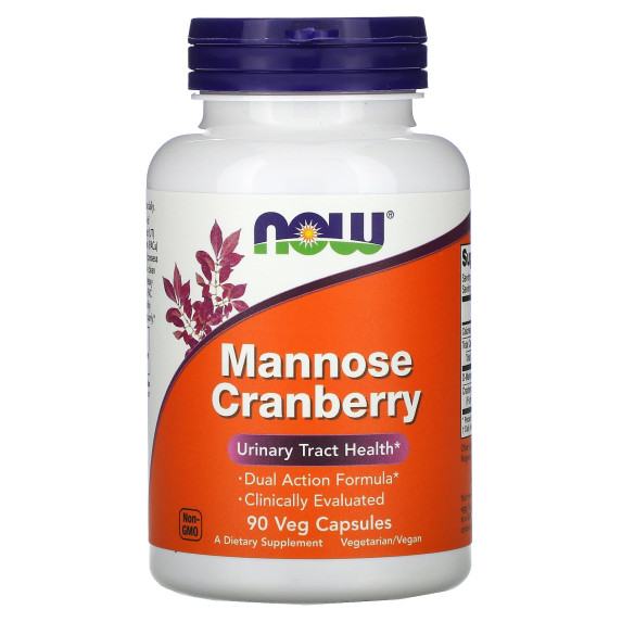 NOW Foods, Mannose Cranberry, 90 kapsułek roślinnych