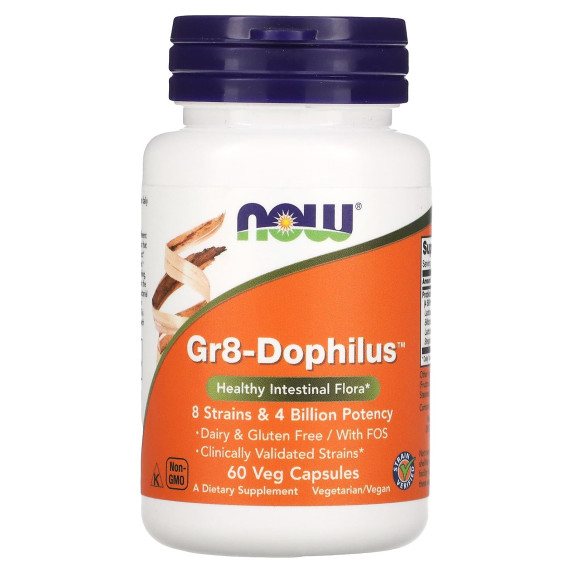 NOW Foods, Gr8-Dophilus, 60 kapsułek roślinnych