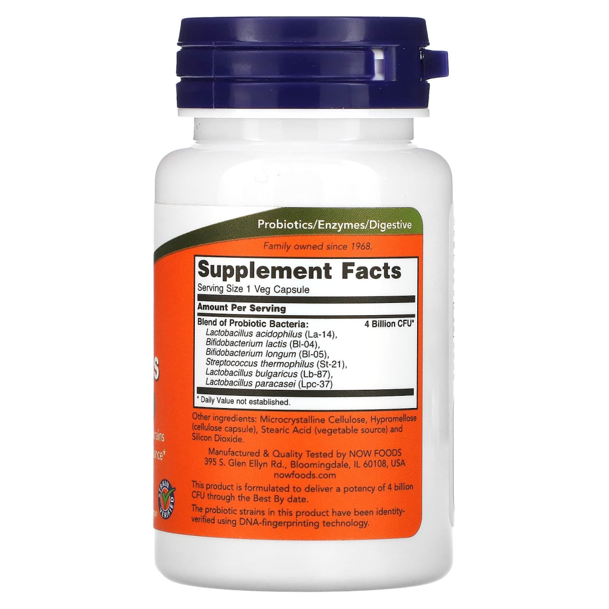 NOW Foods, 4x6 Acidophilus, 60 kapsułek roślinnych