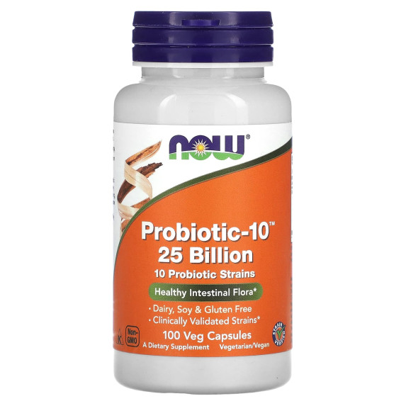 NOW Foods, Probiotic-10, 25 miliardów, 100 kapsułek wegetariańskich