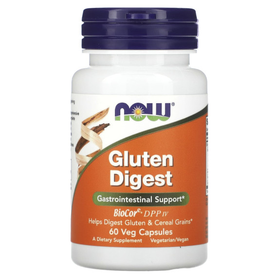 NOW Foods, Gluten Digest, 60 kapsułek roślinnych