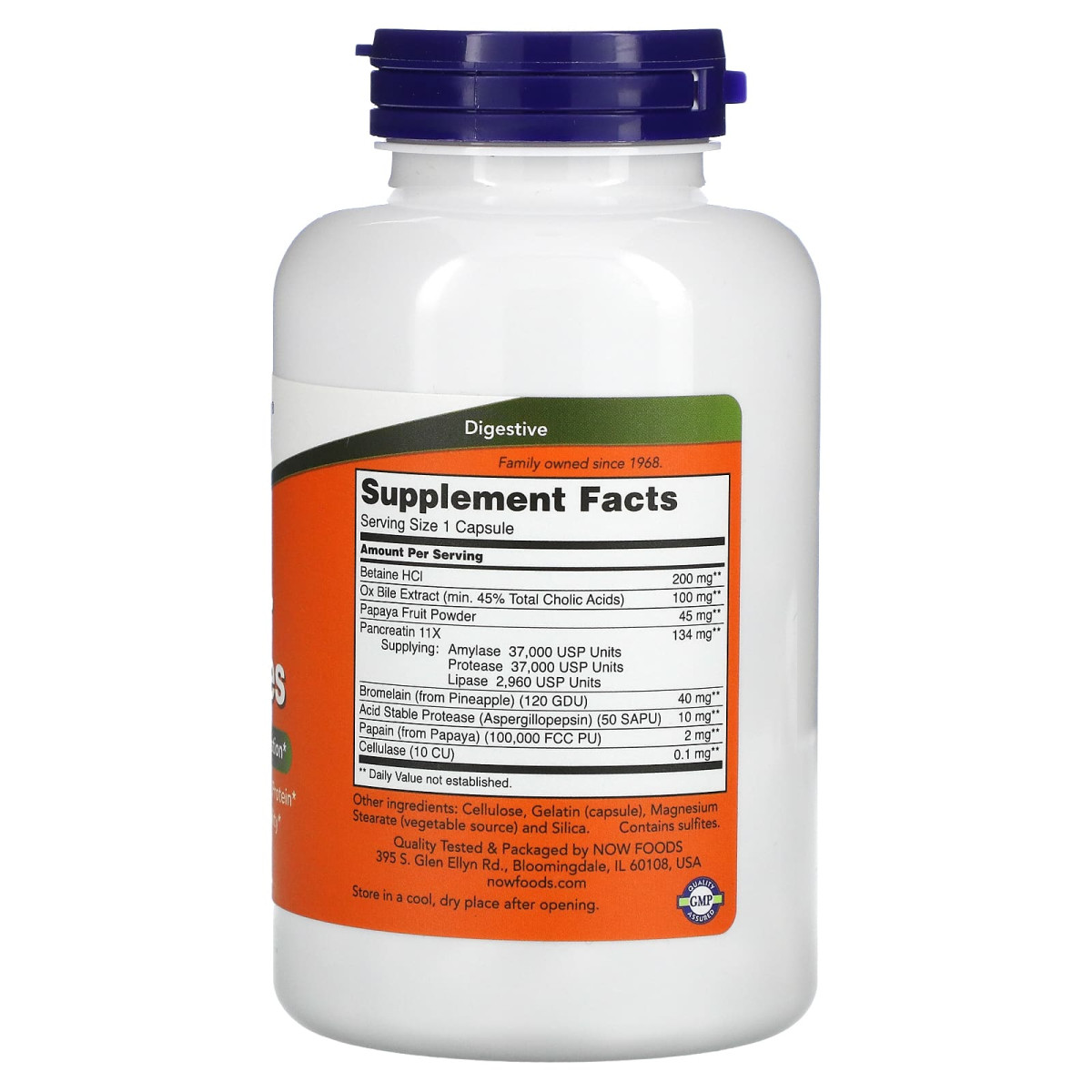 NOW Foods, Kompleks enzymów Super Enzymes, 180 kapsułek