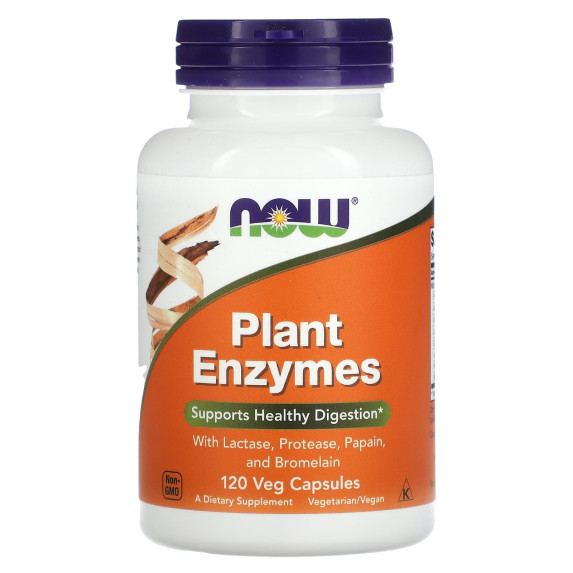 NOW Foods, Enzymy roślinne, 120 kapsułek roślinnych