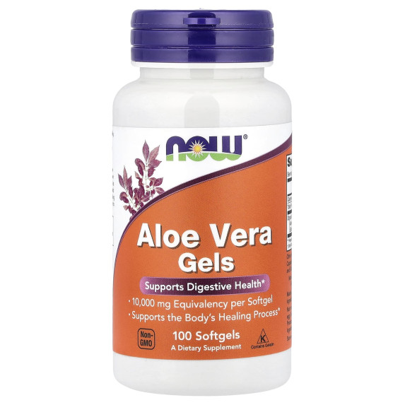 NOW Foods, Żele z aloesu zwyczajnego, 10 000 mg, 100 kapsułek miękkich