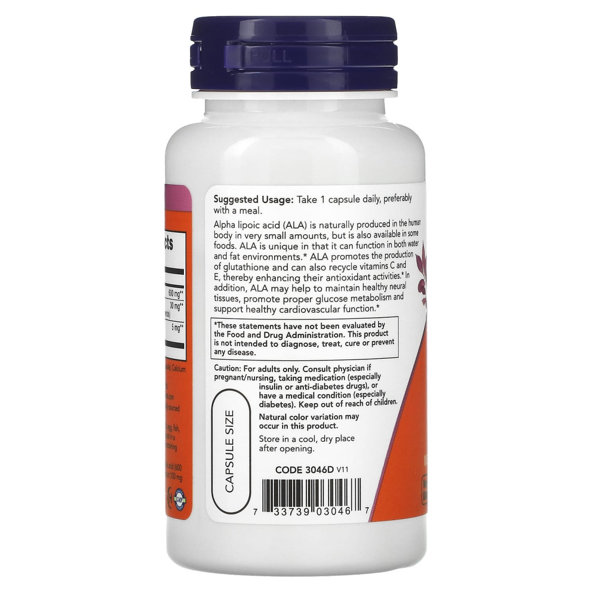 NOW Foods, Kwas alfa-liponowy, zwiększona siła, 600 mg, 60 kapsułek roślinnych