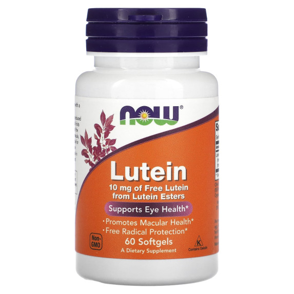 NOW Foods, Luteina, 10 mg, 60 kapsułek miękkich