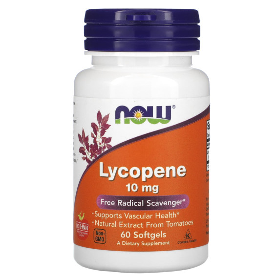 NOW Foods, Likopen, 10 mg, 60 kapsułek miękkich