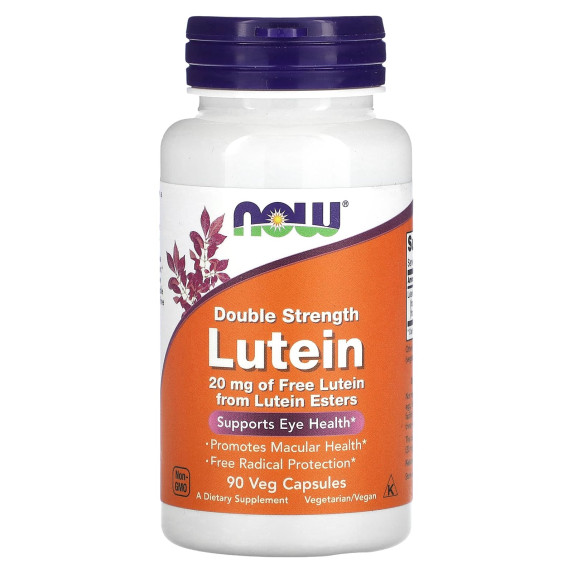NOW Foods, Luteina o podwójnej mocy, 20 mg, 90 kapsułek roślinnych