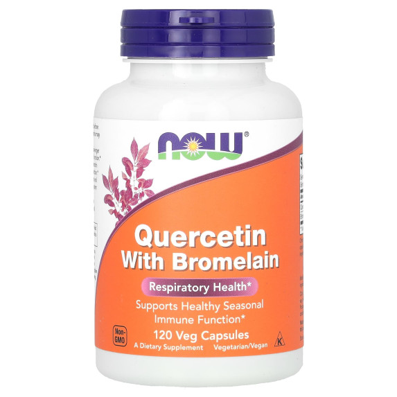 NOW Foods, Quercetin with Bromelain, 120 kapsułek wegetariańskich
