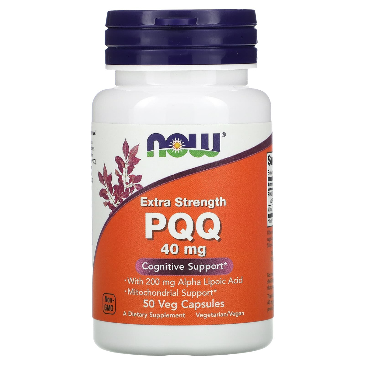 NOW Foods, PQQ o zwiększonej sile, 40 mg, 50 kapsułek roślinnych