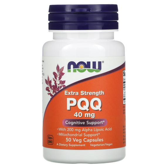 NOW Foods, PQQ o zwiększonej sile, 40 mg, 50 kapsułek roślinnych