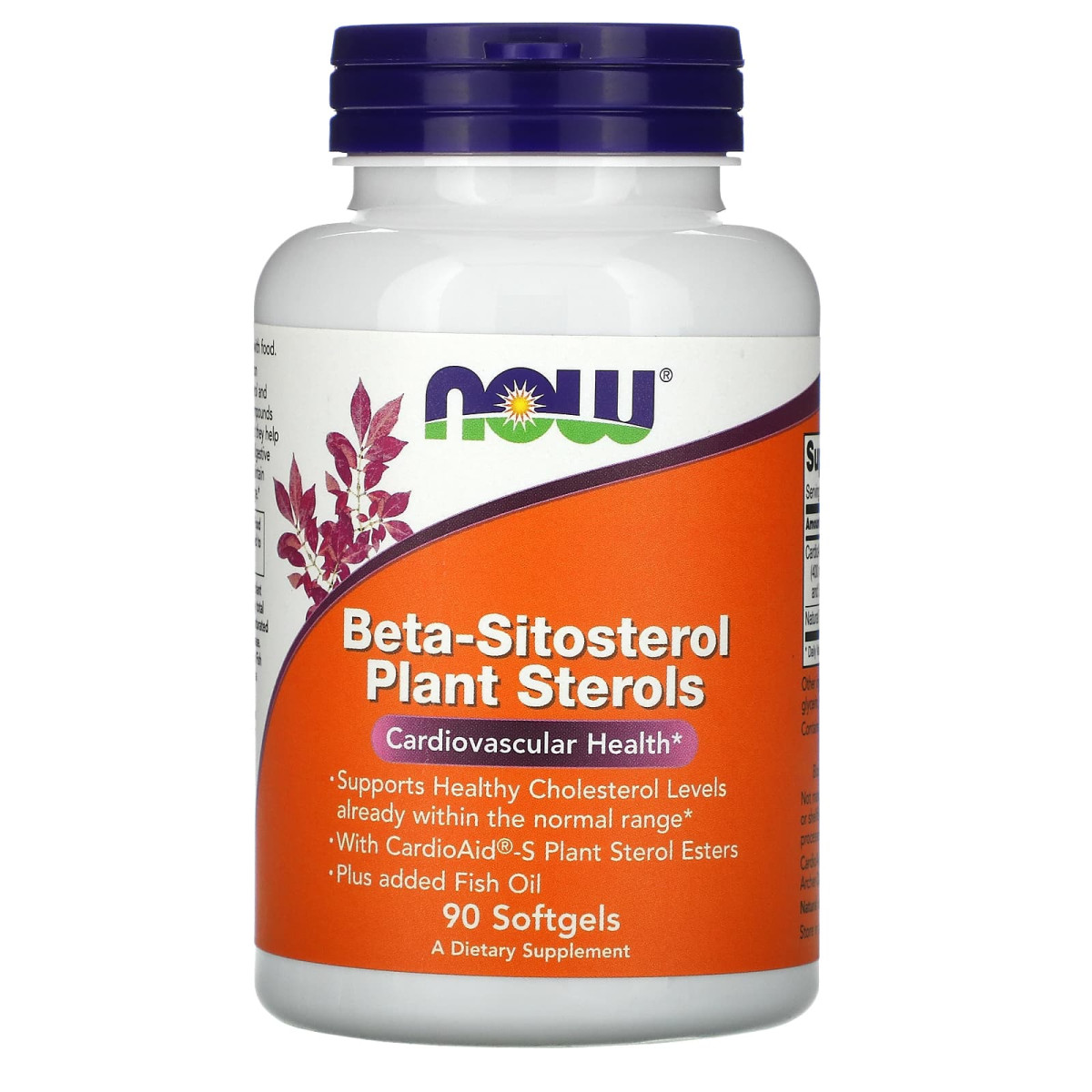 NOW Foods, Sterole roślinne z beta-sitosterolem, 90 miękkich kapsułek