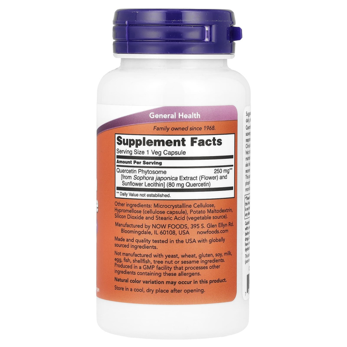 NOW Foods, Fitosom kwercetyny, 90 kapsułek roślinnych (250 mg na kapsułkę)