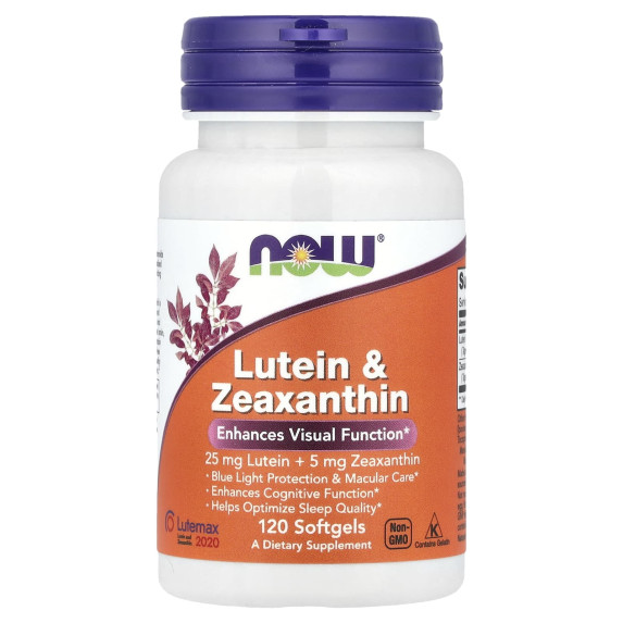 NOW Foods, Luteina i zeaksantyna, 120 miękkich kapsułek