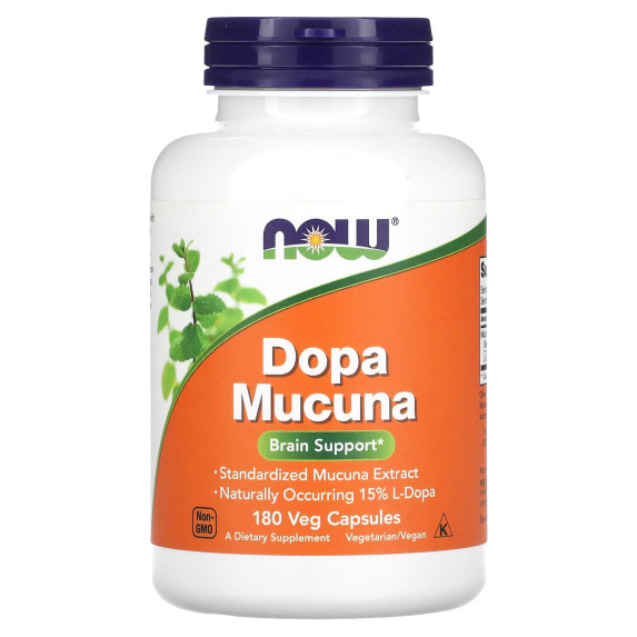 NOW Foods, Dopa Mucuna, 180 kapsułek roślinnych