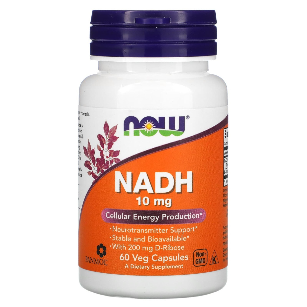 NOW Foods, NADH, 10 mg, 60 kapsułek wegetariańskich