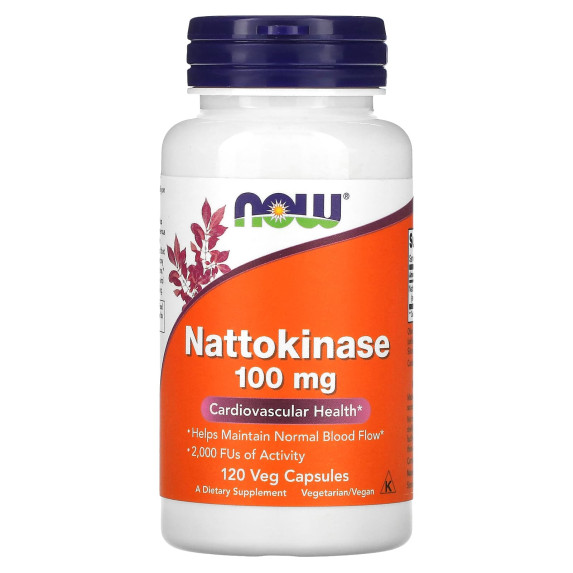 NOW Foods, Nattokinaza, 100 mg, 120 kapsułek wegetariańskich