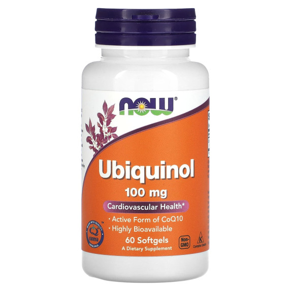 NOW Foods, Ubiquinol, 100 mg, 60 miękkich kapsułek