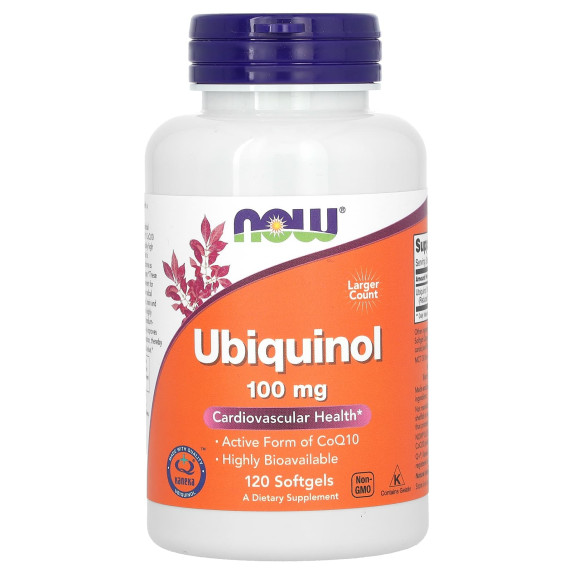 NOW Foods, Ubichinol, 100 mg, 120 miękkich kapsułek