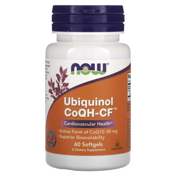 NOW Foods, Ubiquinol CoQH-CF, 50 mg, 60 kapsułek miękkich